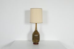1960s Royal Haeger Attributed Bottle Neck Ceramic Table Lamp