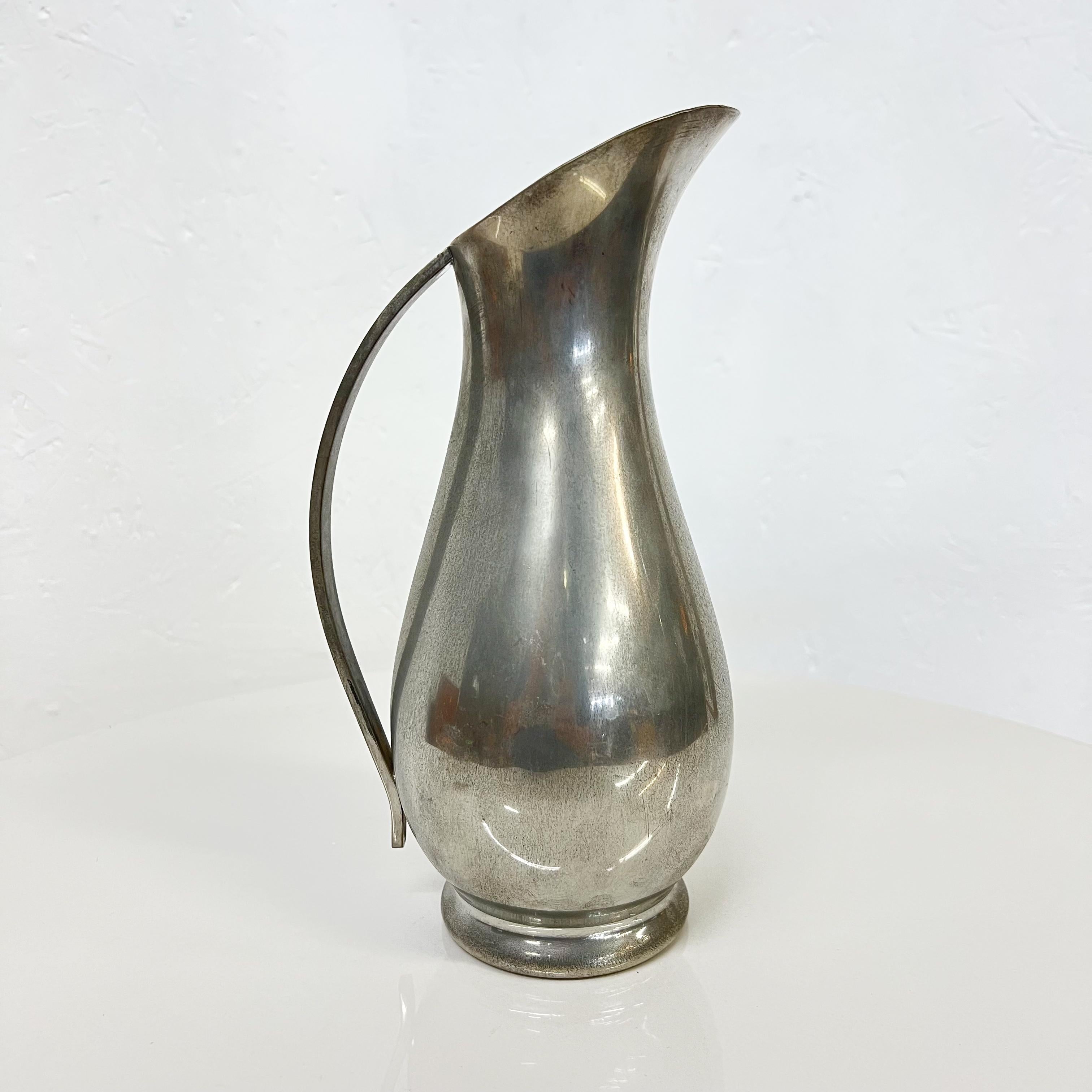 1960s Royal Holland KMD Daalderop Pewter Sculptural Pitcher Vintage Barware 2