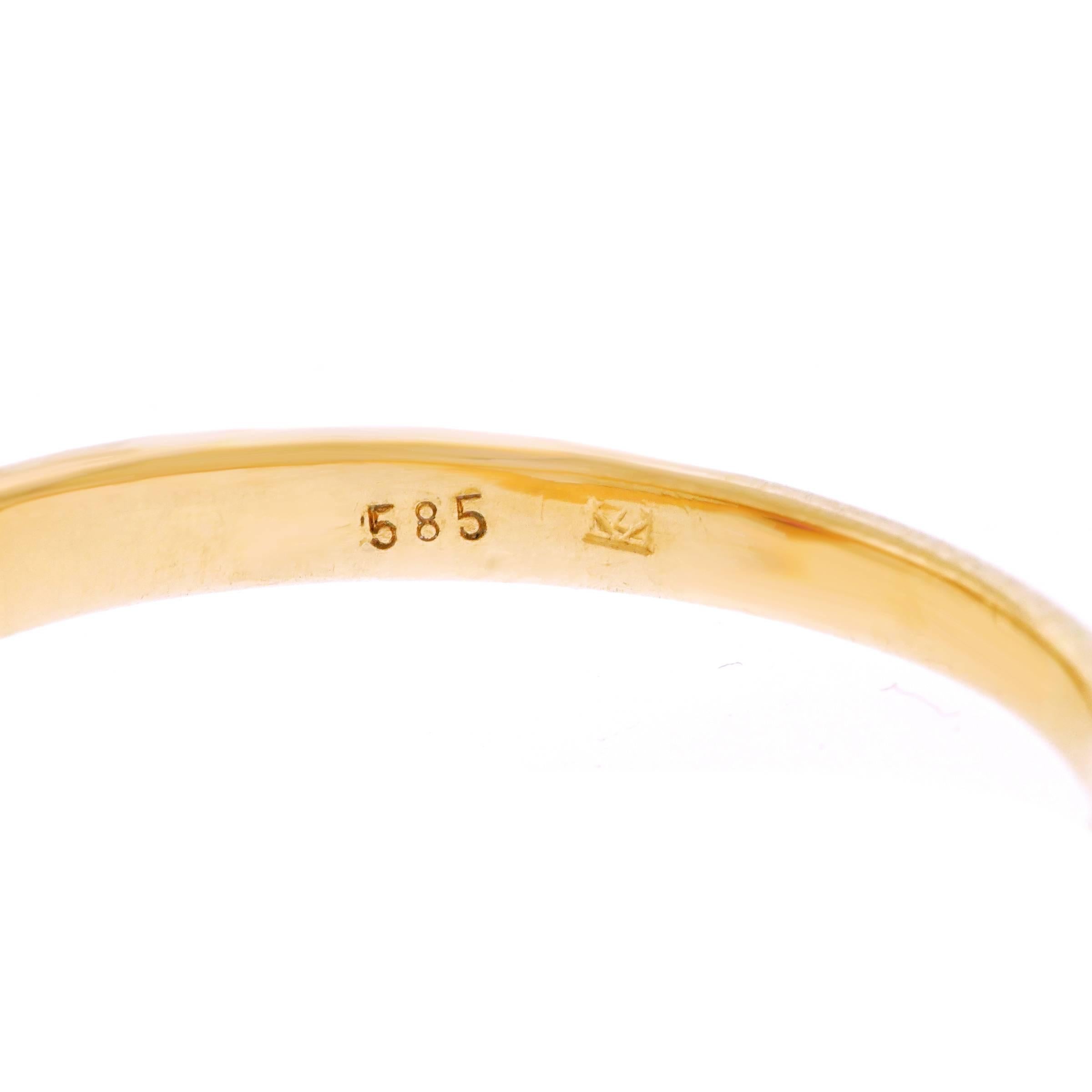 1960s Ruby Set Gold Snake Ring 1