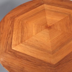 1960s Rud Rasmussen large circular “China table” with sixlegged frame