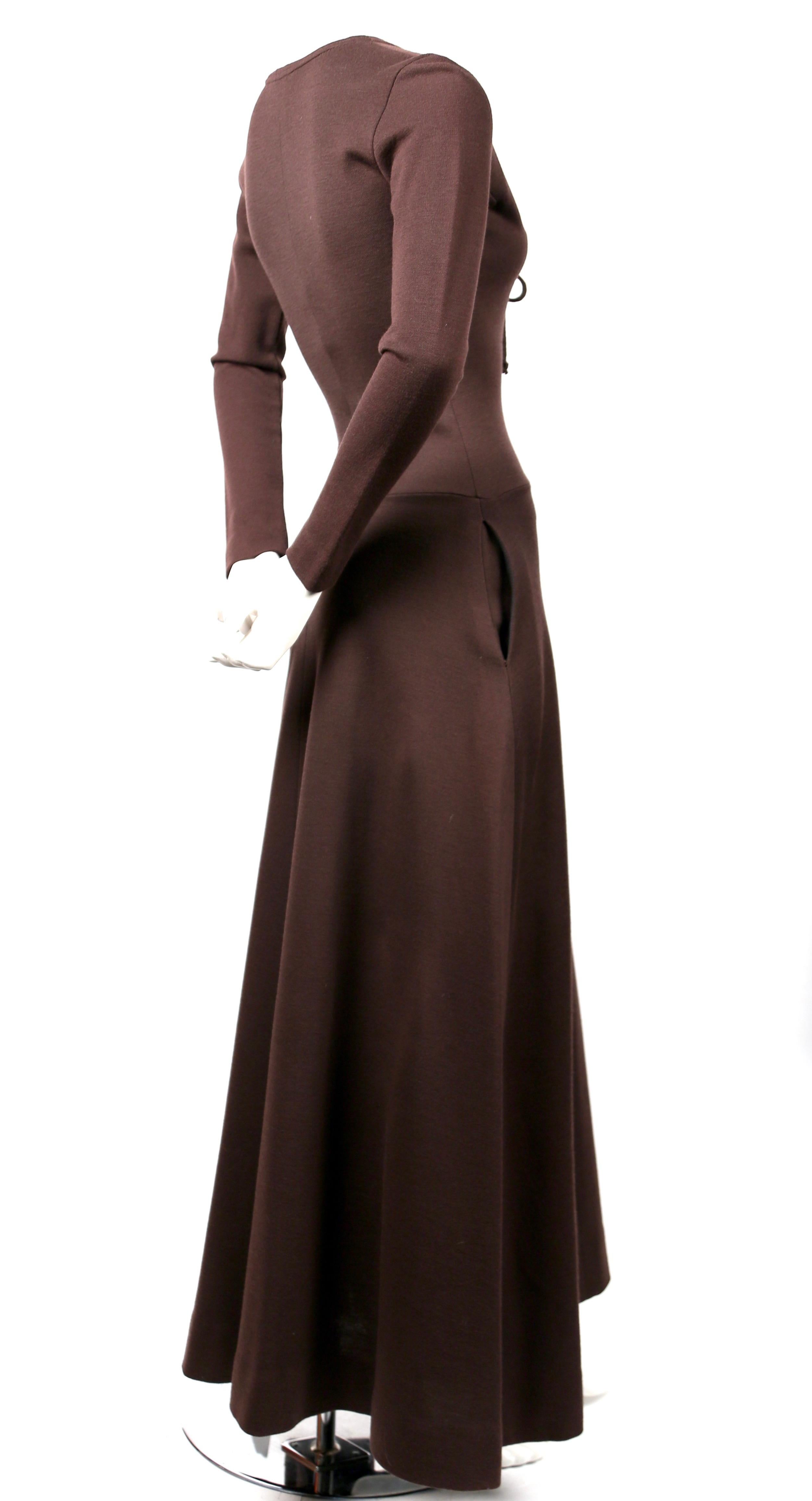 1960's RUDI GERNREICH dress with plunging neckline In Good Condition For Sale In San Fransisco, CA