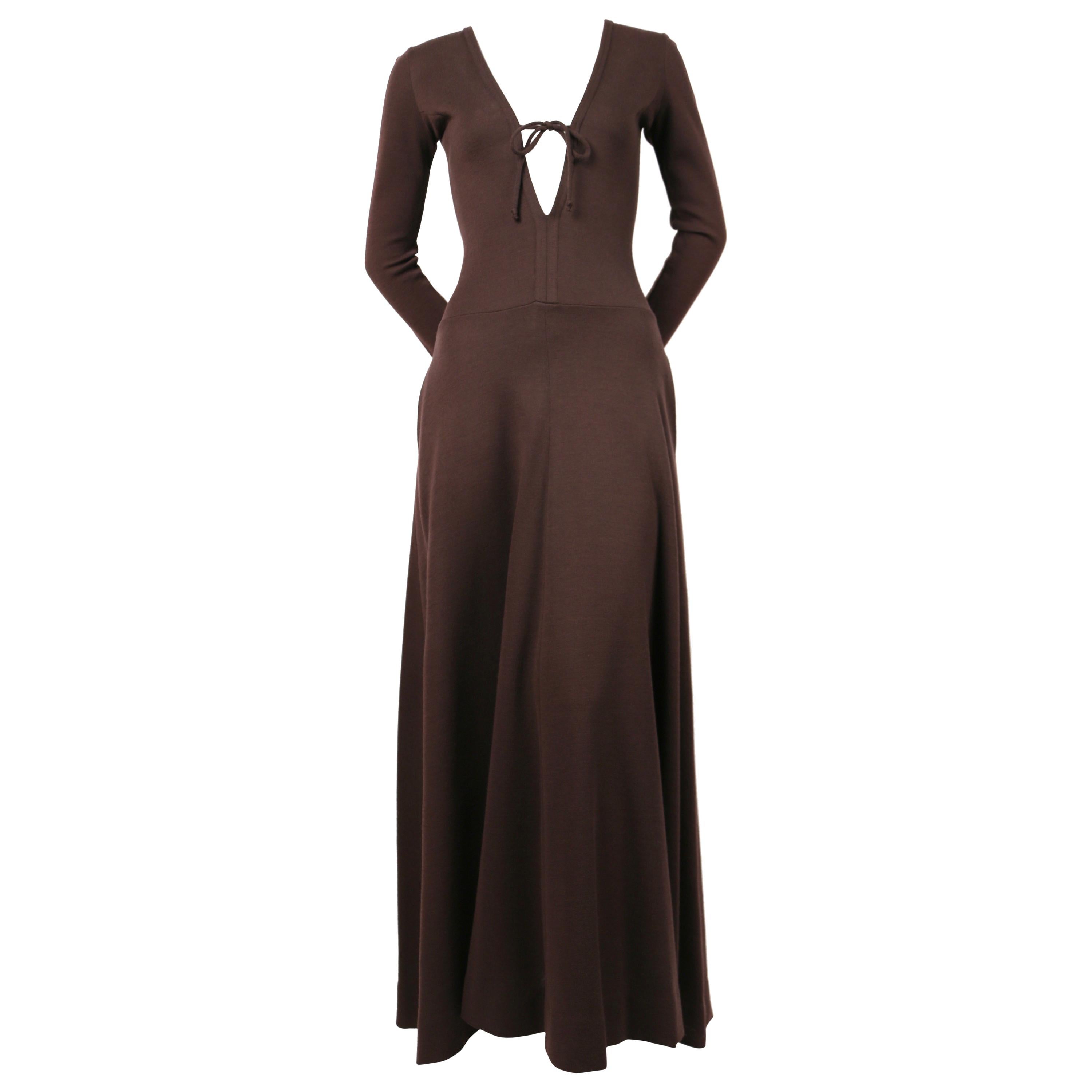 RUDI GERNREICH Kleid aus den 1960er Jahren mit tiefem Ausschnitt im Angebot