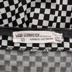 1960s Rudi Gernreich/ Harmon Knitwear Vintage Mod B&W Checker Mini Dress