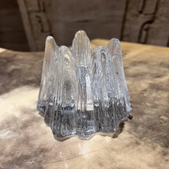 1960s Rune Strand for Nybro Swedish Art Glass Votive Candle Holder