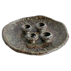 1960's Ruscha Keramik Brutalist Advents Candle Holder - West Germany