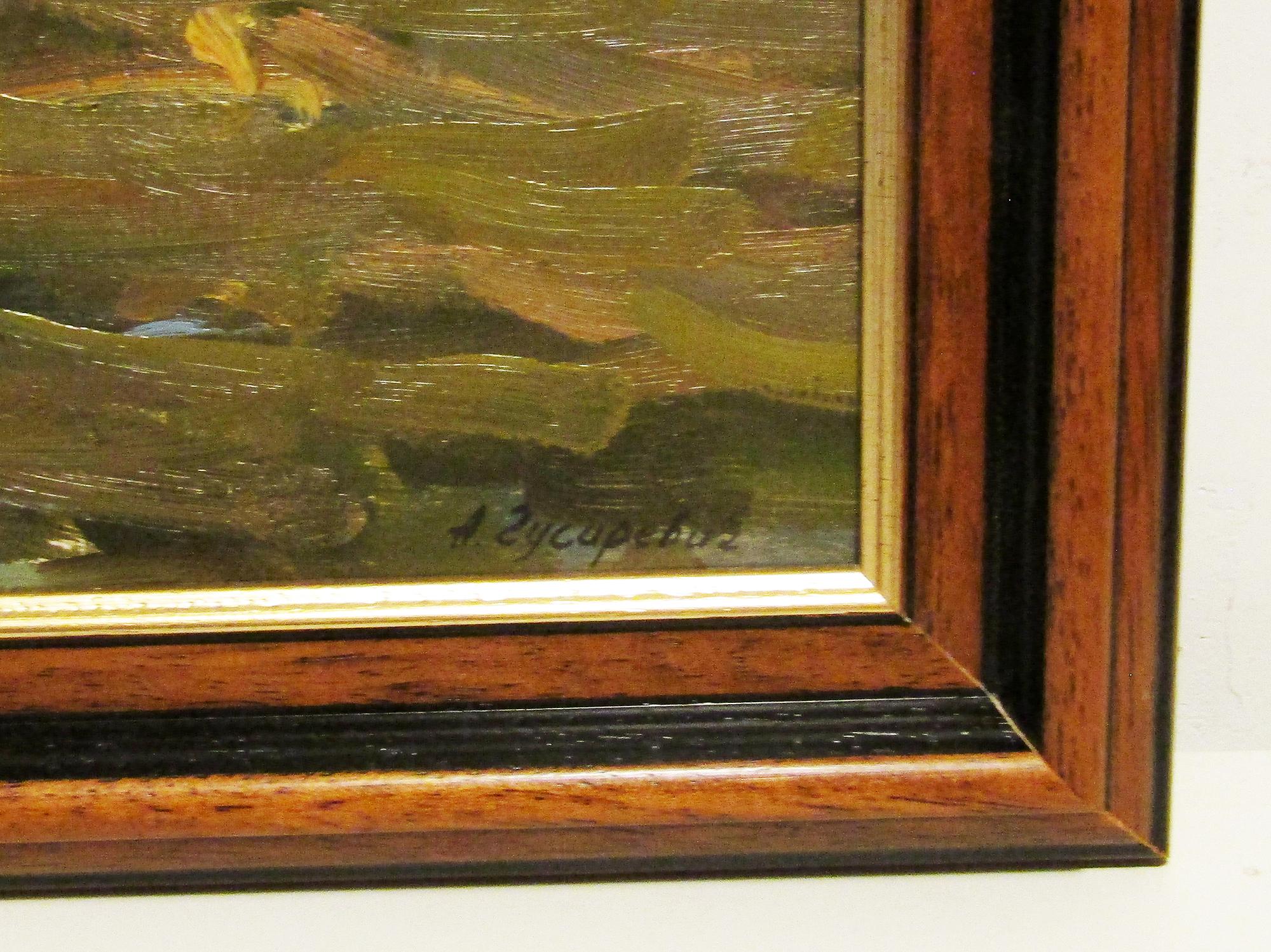 Russe Peinture à l'huile impressionniste russe des années 1960 d'Aleksander Gusarevich 