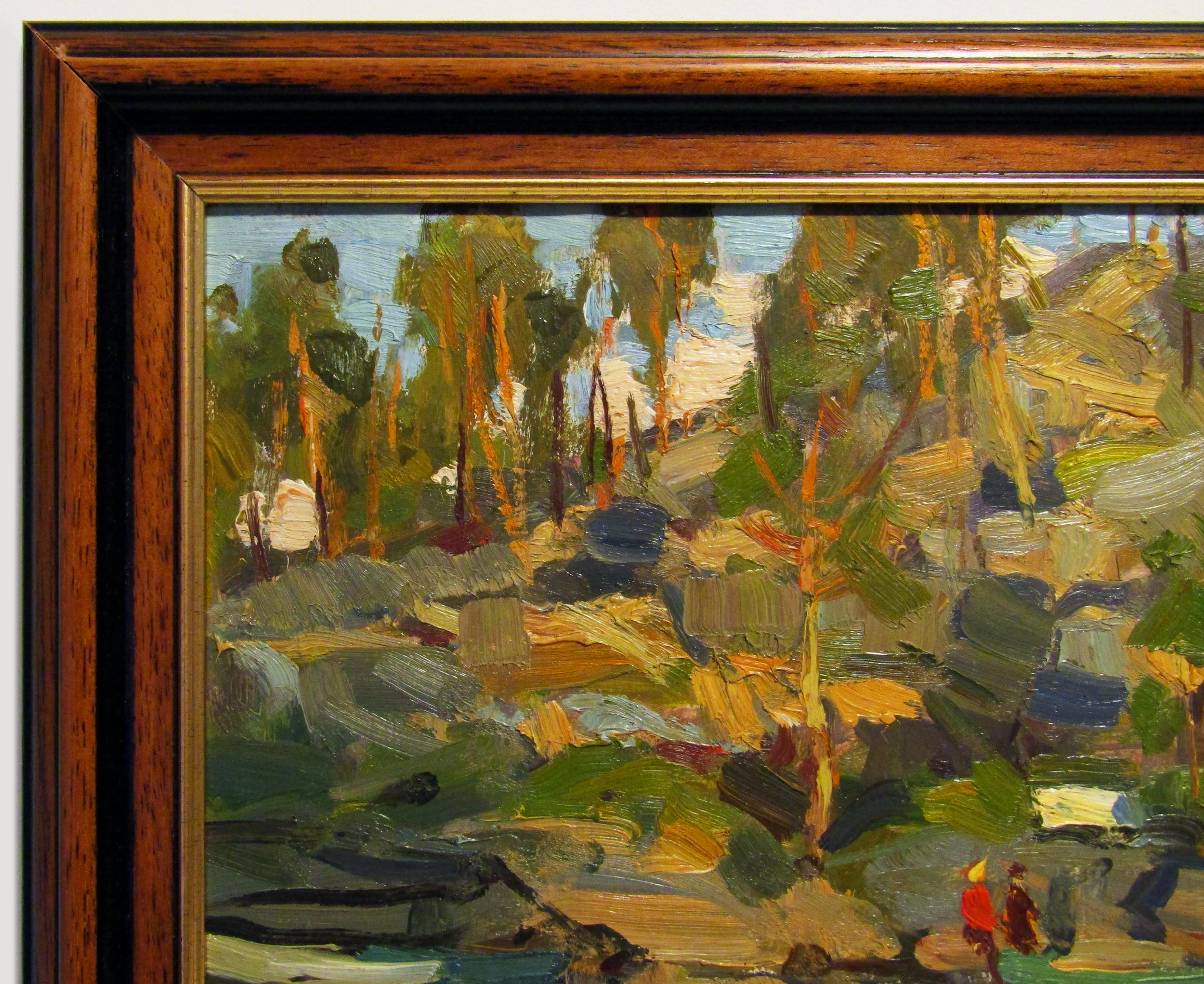 Peinture à l'huile impressionniste russe des années 1960 d'Aleksander Gusarevich 