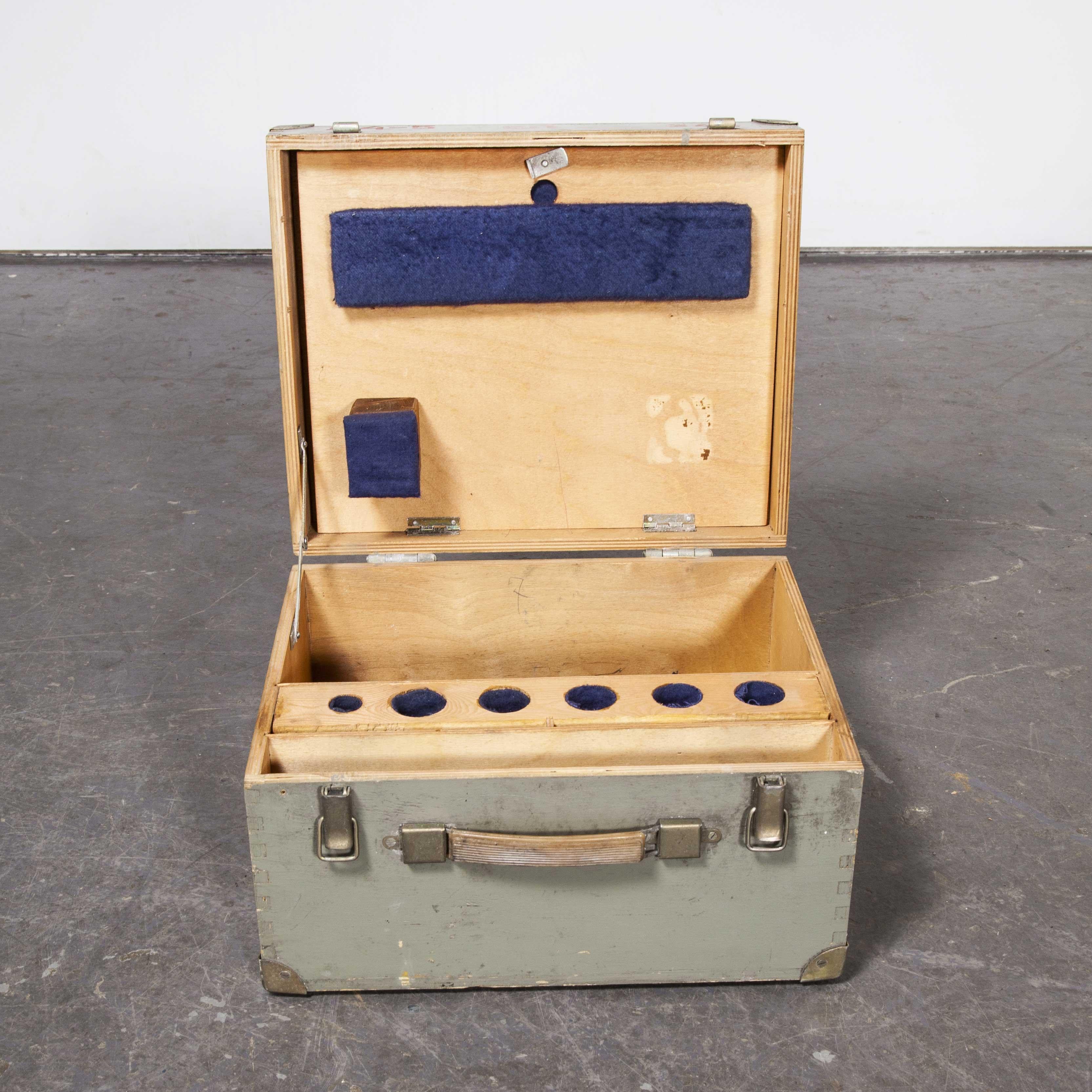 Wood 1960s Russian Industrial Equipment Box 'Model 256.6'