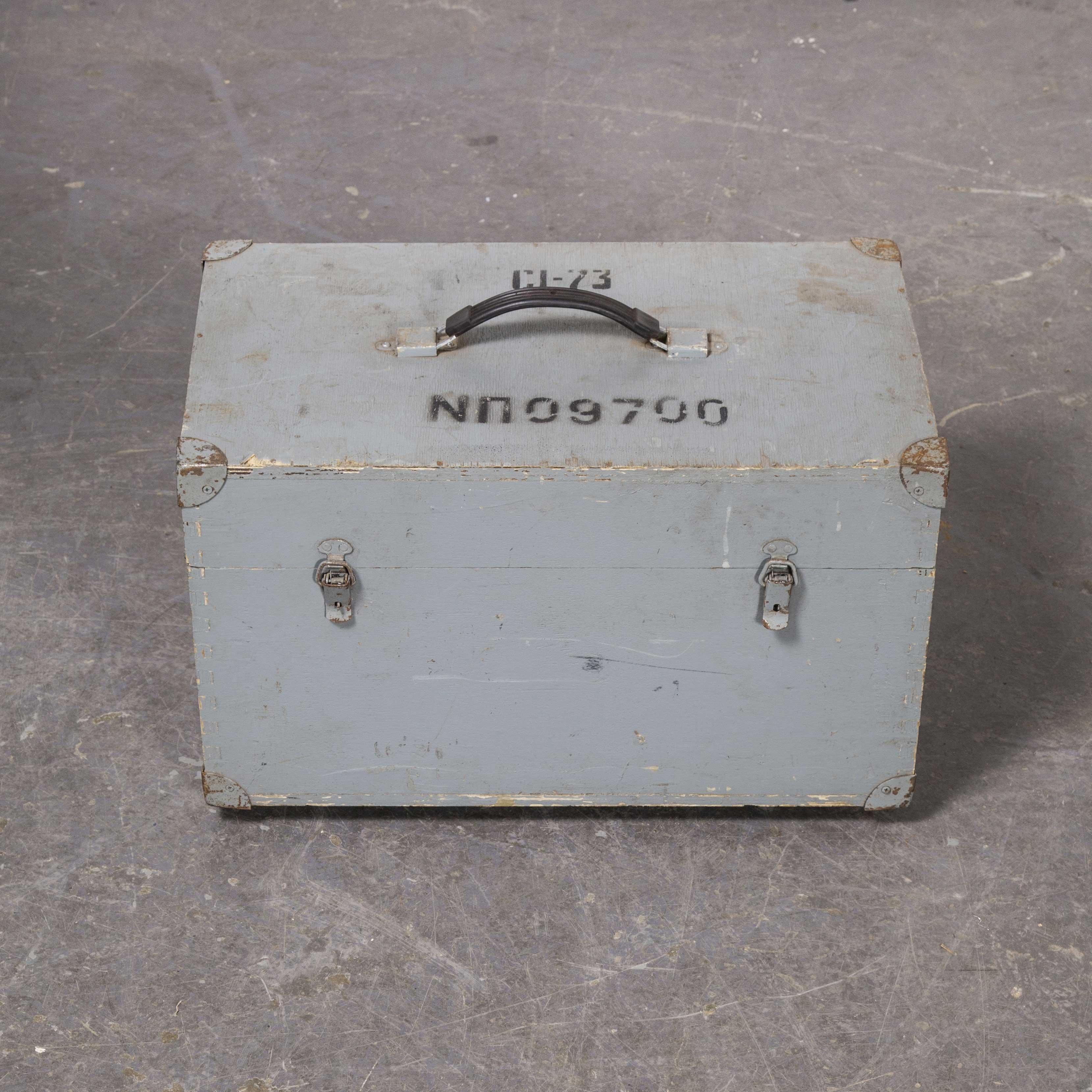 1960s Russian Industrial Equipment Box, Side Table, 'Model 256.7' In Good Condition For Sale In Hook, Hampshire