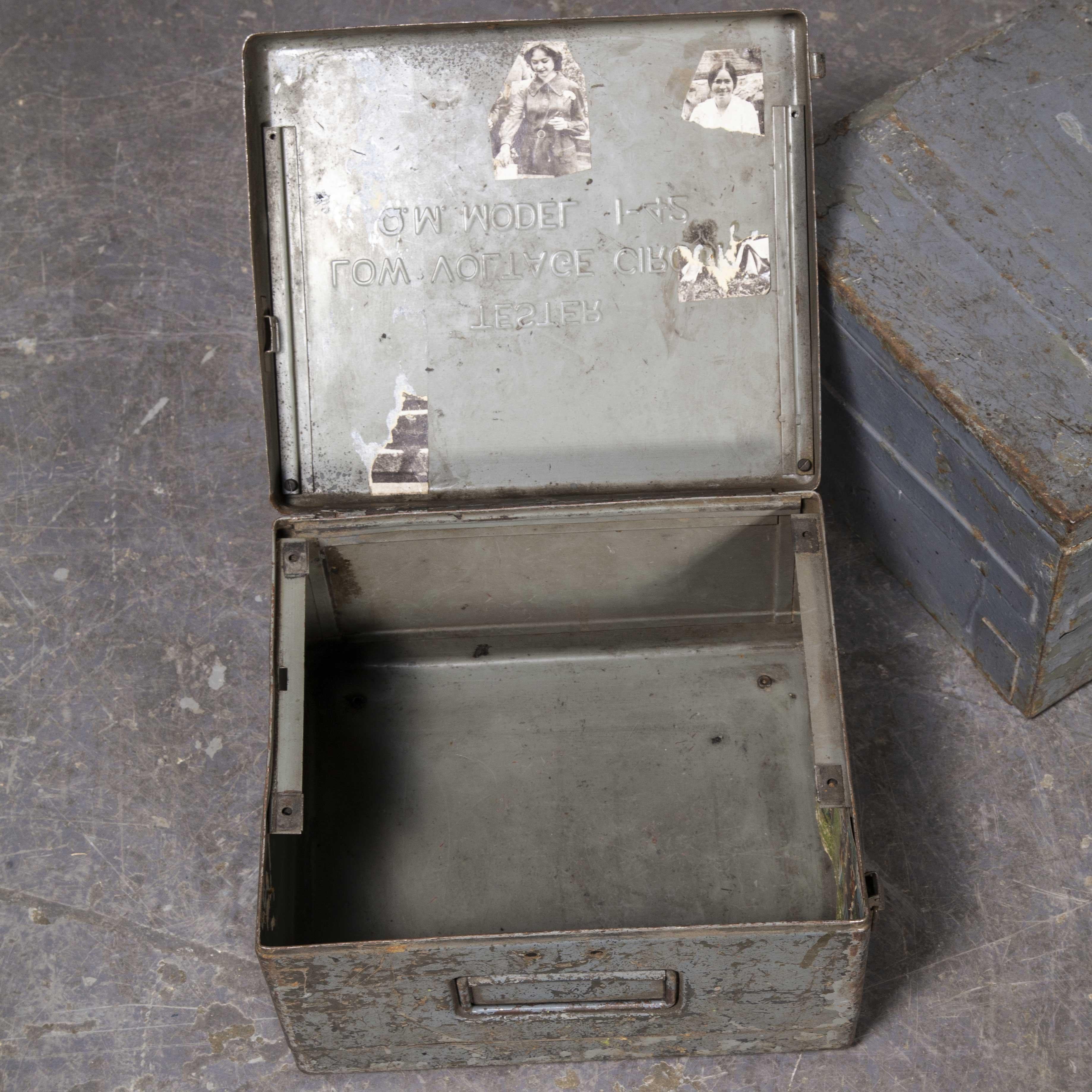 1960s Russian Industrial Equipment Boxes, Side Tables, Set of Two Boxes For Sale 1