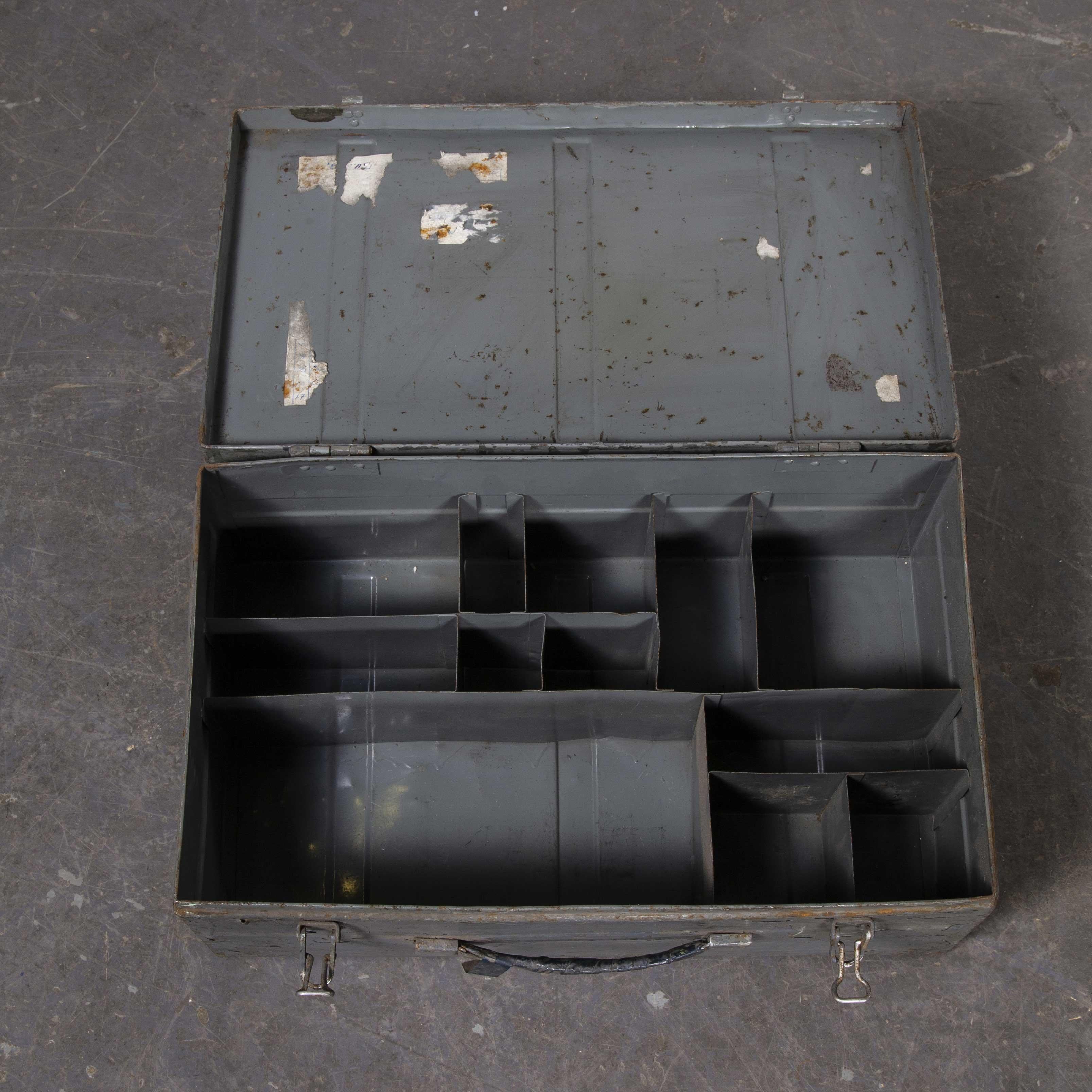 1960s Russian Industrial Equipment Boxes, Side Tables, Set of Two Boxes For Sale 2