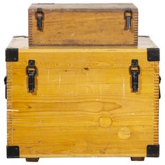 1960s Russian Industrial Equipment Boxes, Side Tables, Set of Two Boxes