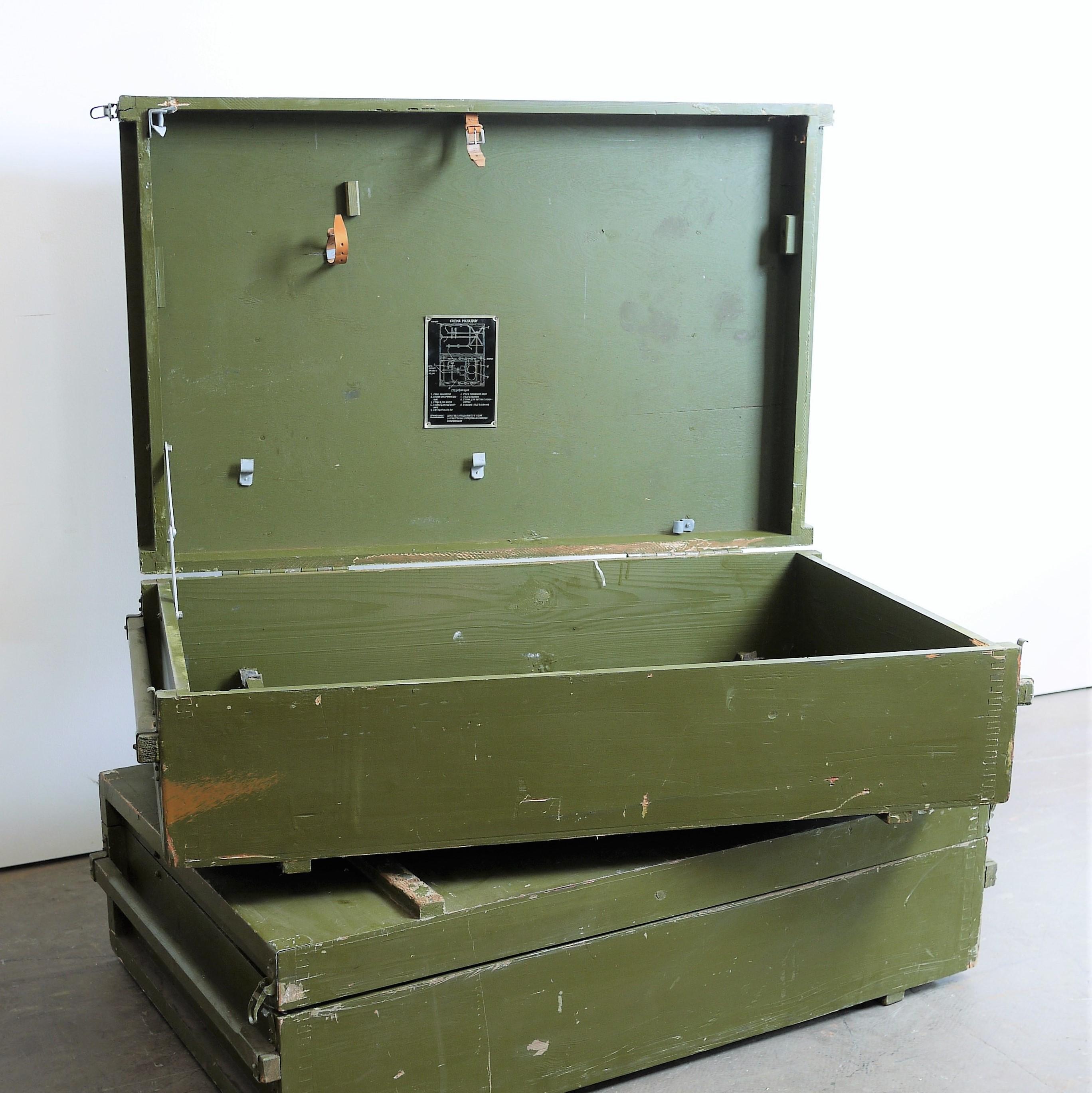 vintage metal military box
