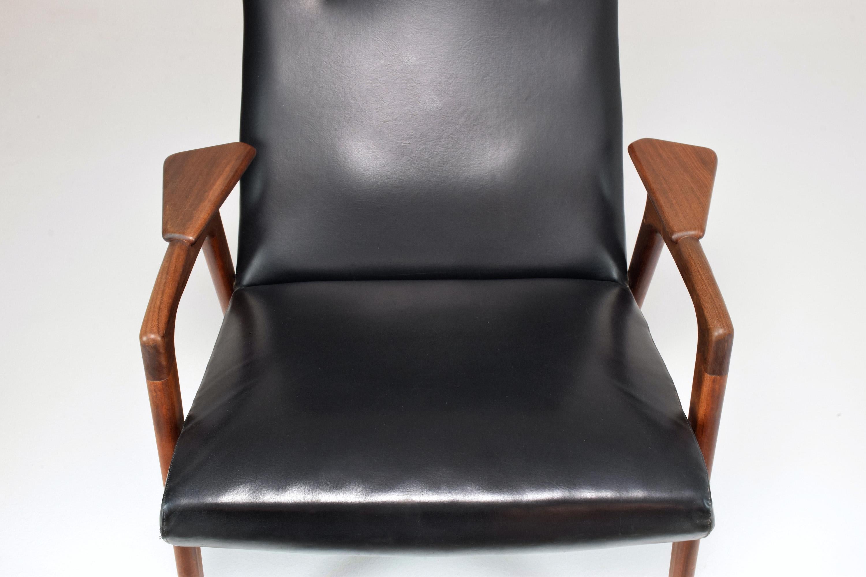 1960's Ruster Lounge Chair von Yngve Ekström für Pastoe (Leder) im Angebot