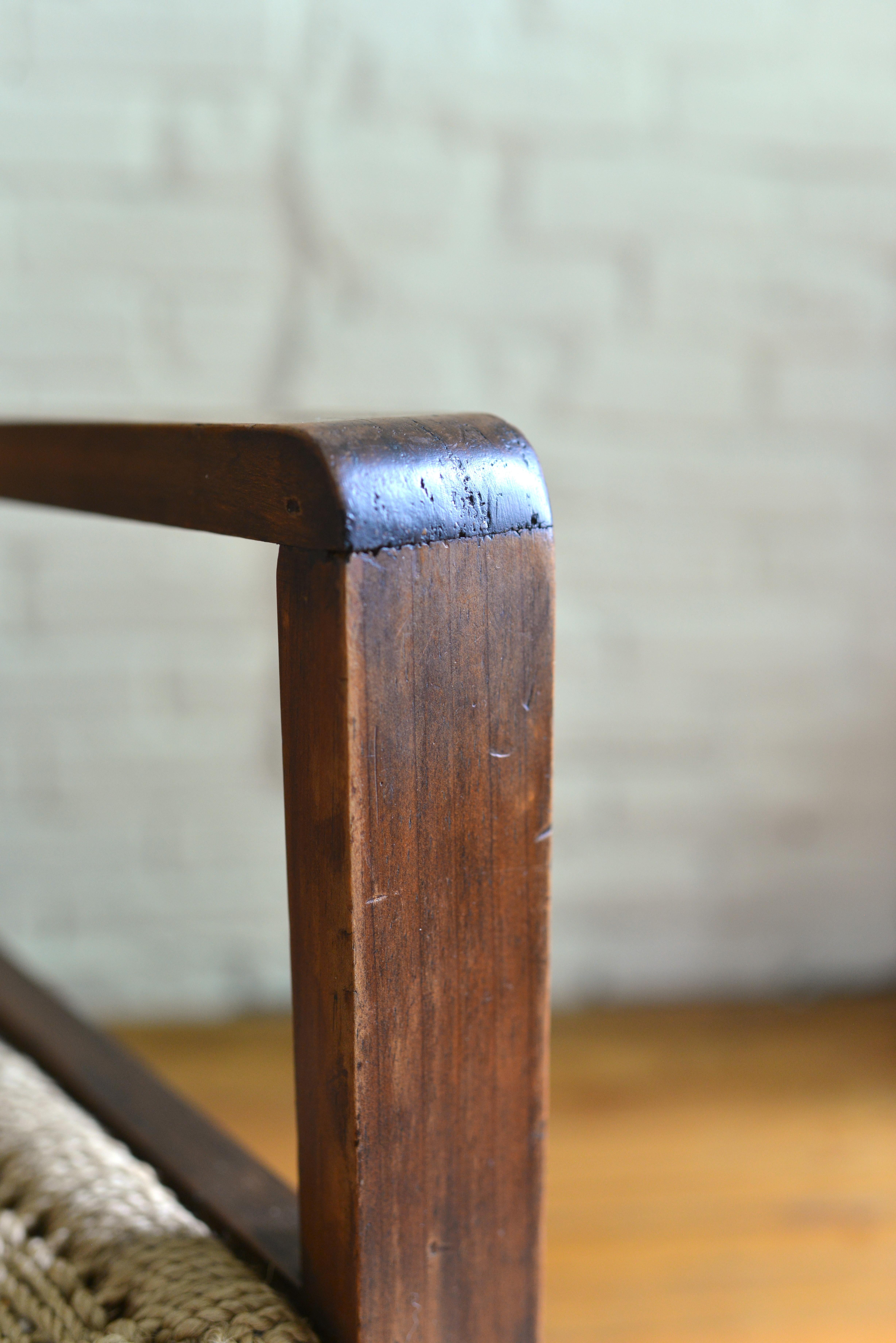 1960s Rustic Pine And Rush Spanish-Inspired Lounge Chair 12
