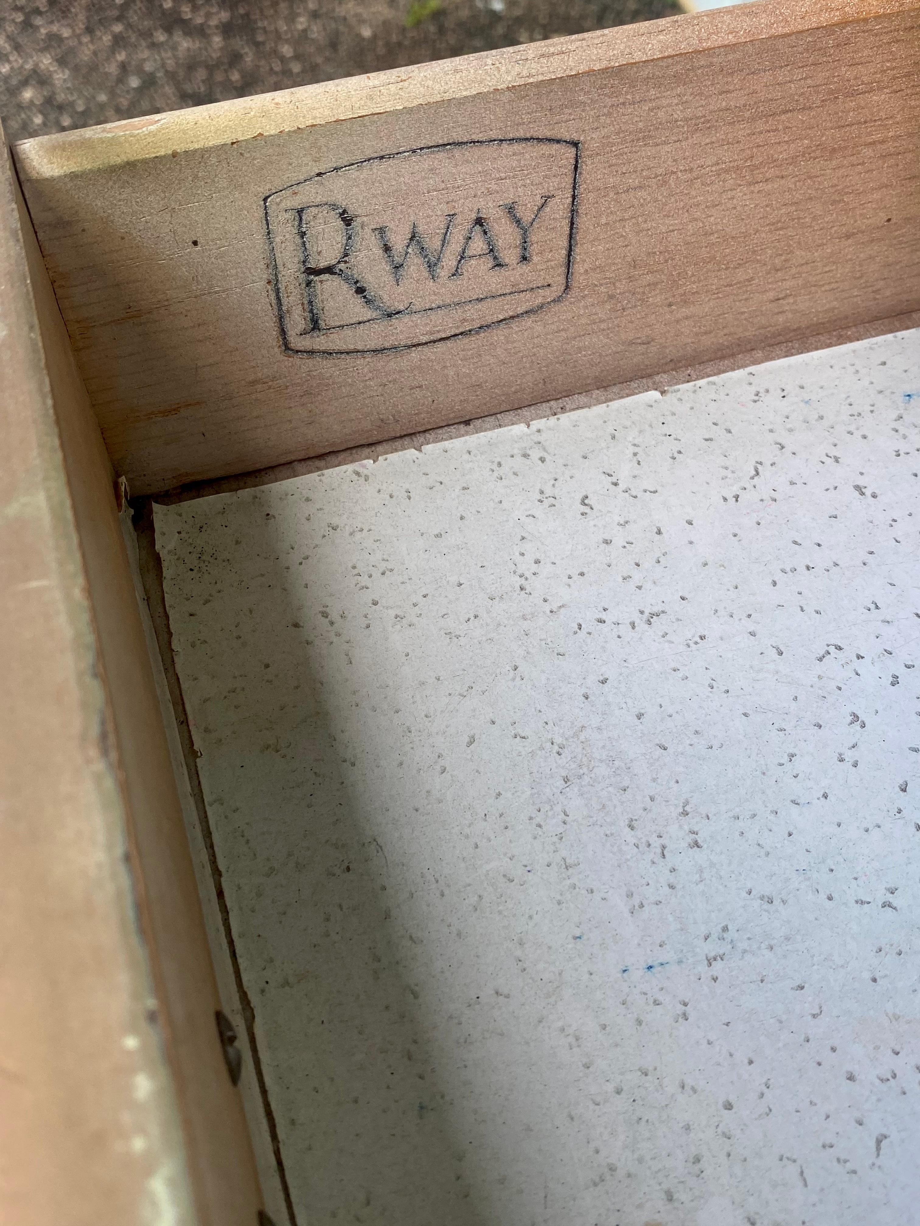 1960s Rway Gold Painted Mirrored Top Vanity Desk For Sale 6