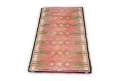 1960s Rya Diamond Patterned Rya Rug