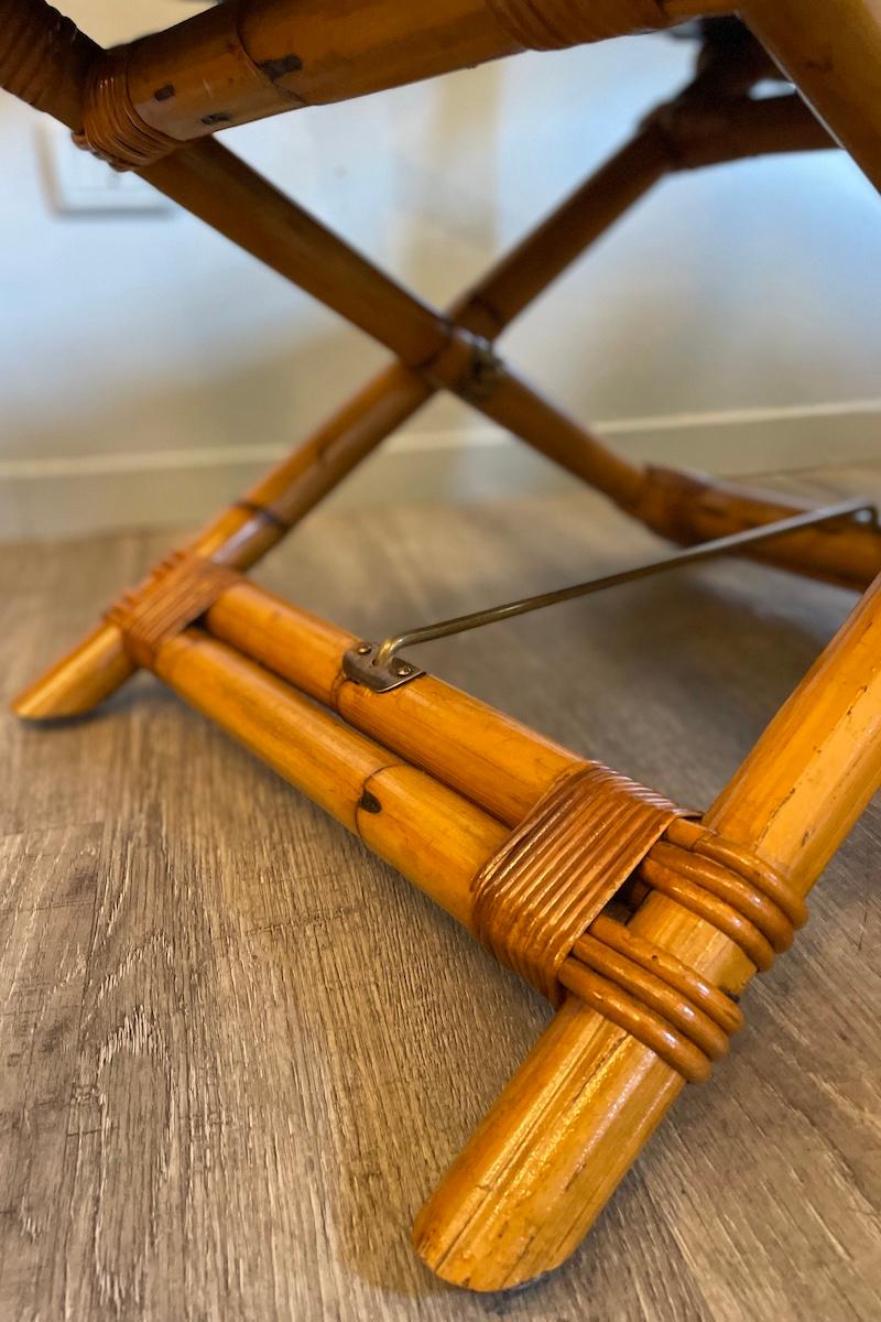 1960er Jahre Ryda Levi's McGuire Regiestuhl aus Holz, Leder und Messing im Angebot 5