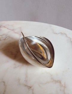 1960s Sabattini for Cristofle Silver Leaf Bowl