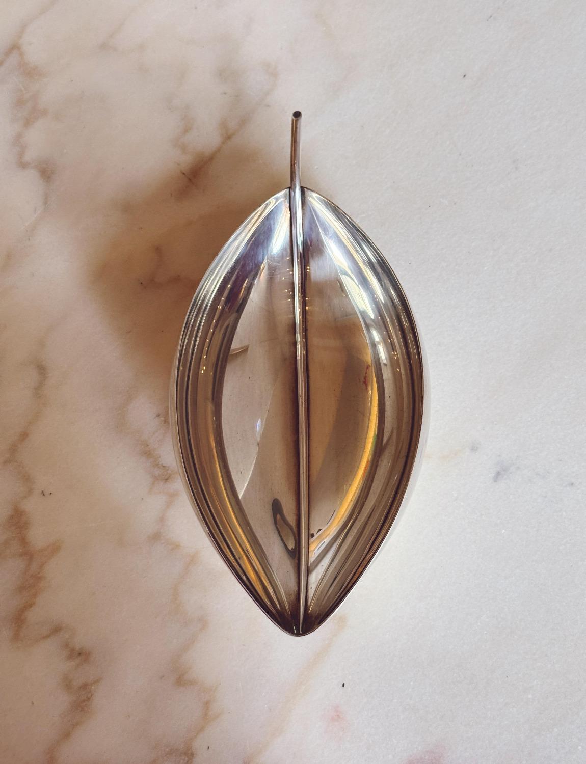 1960er Sabattini für Cristofle Blattsilberschale (Italienisch) im Angebot