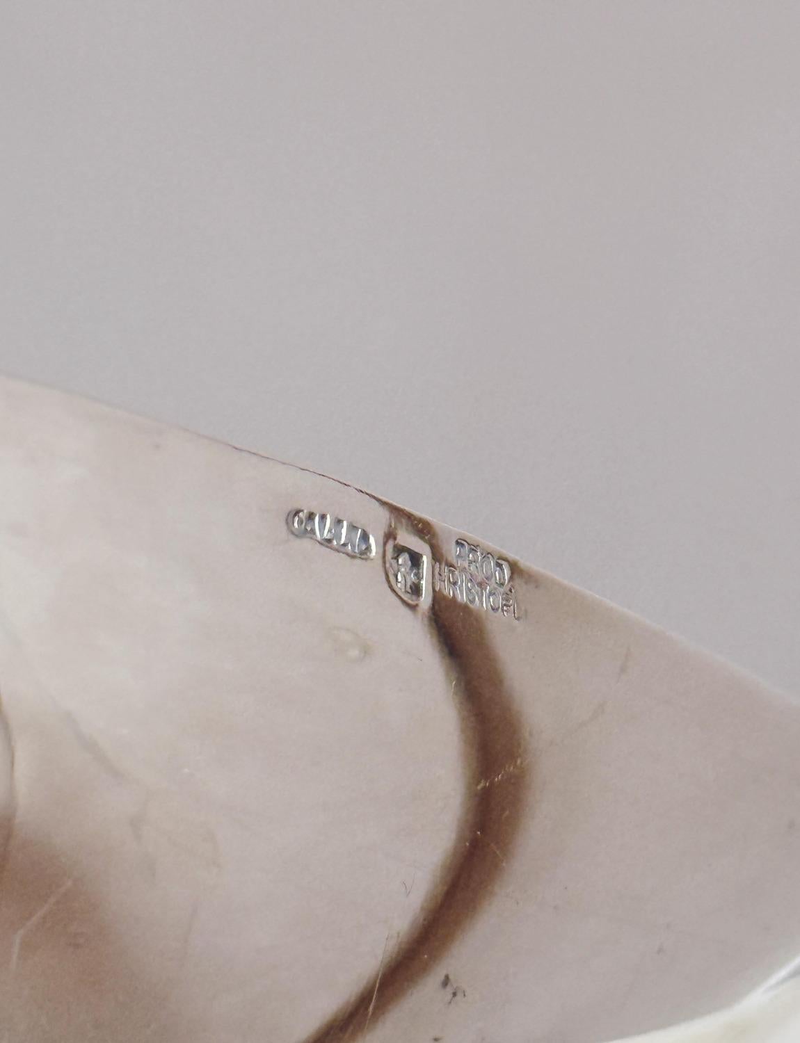 1960er Sabattini für Cristofle Blattsilberschale im Angebot 2