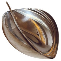1960s Sabattini for Cristofle Silver Leaf Bowl