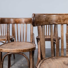 1960's Saddle Back Faded Bentwood Dining Chair - Set Of Six