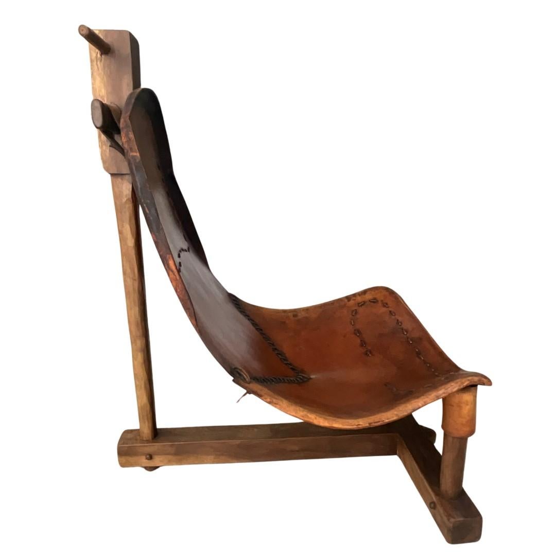 1960's

Brazilian

Solid Oak Wood Framing

Saddle Leather with oversized Whip Stitch Design

Ottoman with Solid Oak Frame & Saddle Leather Woven Design

Chair Measurements :

Height: 43.5