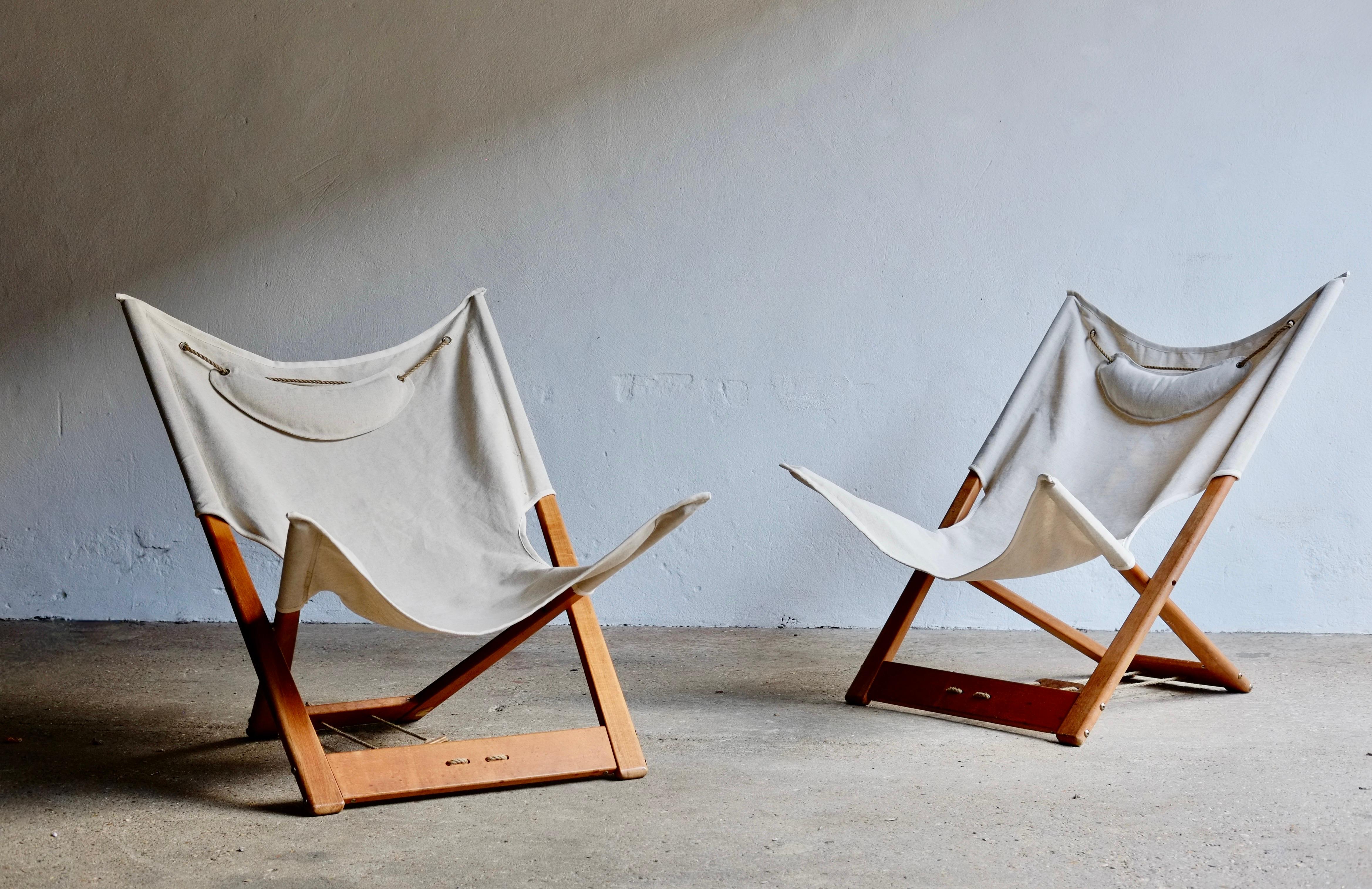 1960's Safari Chairs By Hyllinge, Denmark 5