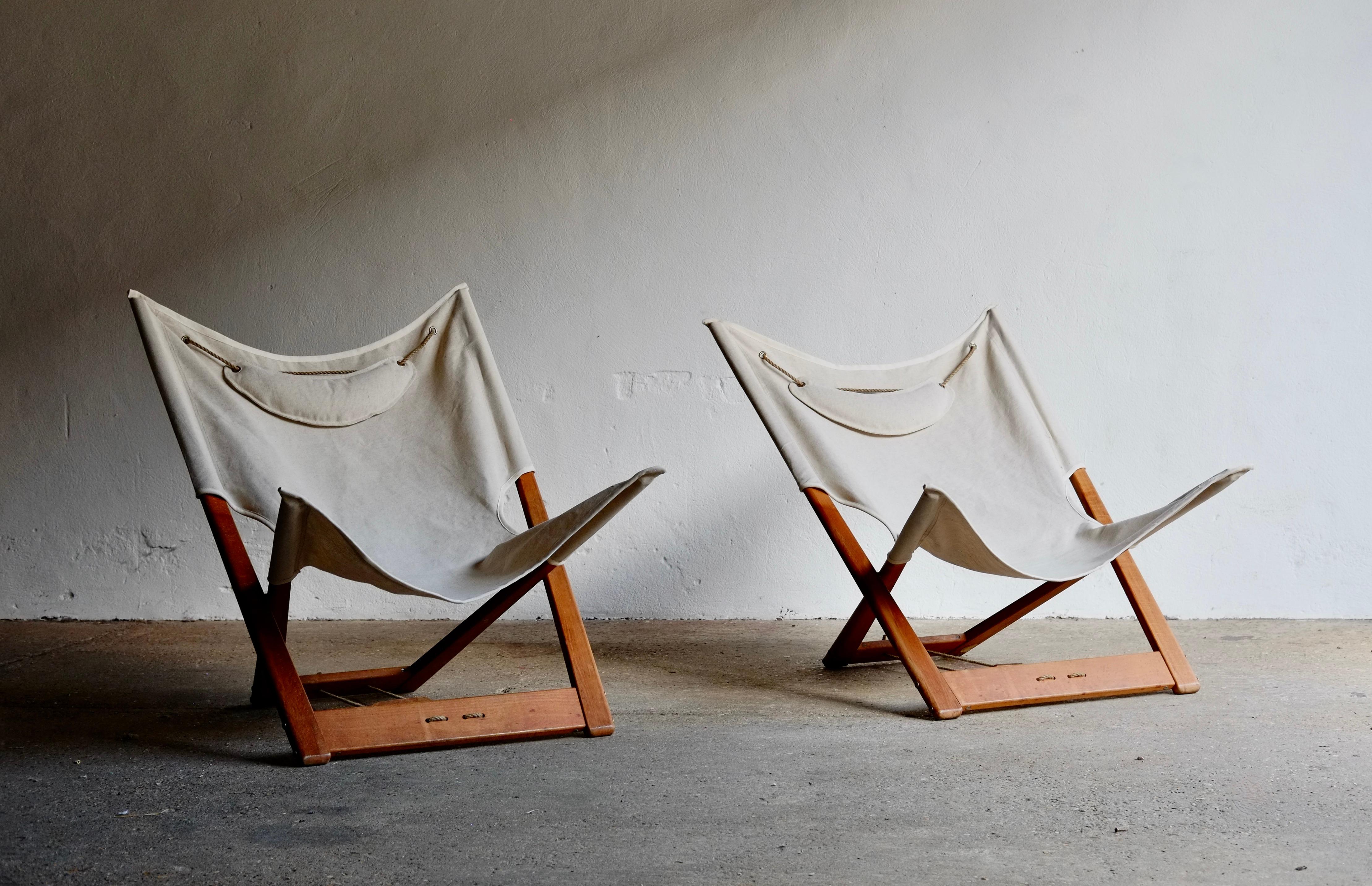 1960's Safari Chairs By Hyllinge, Denmark 2