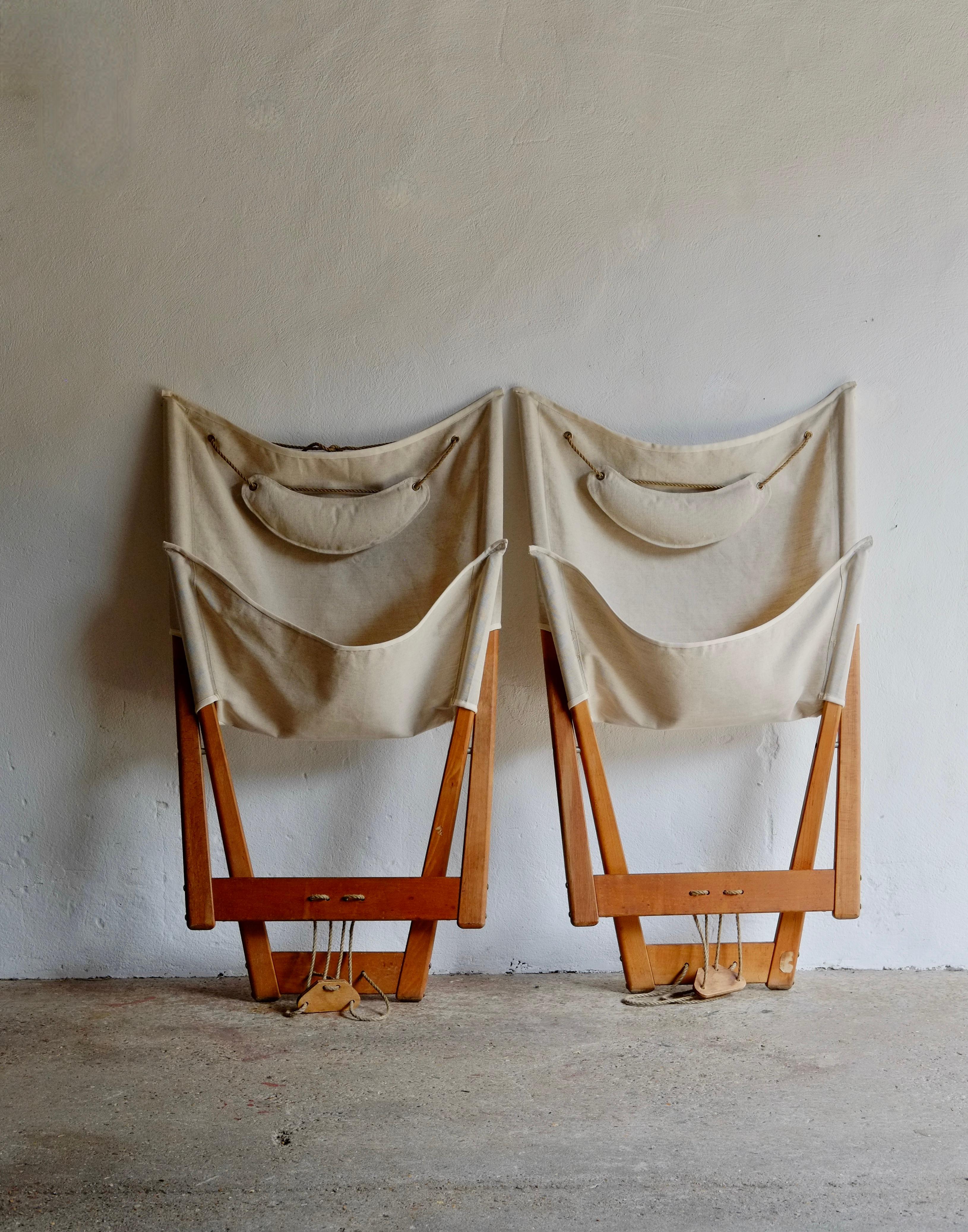 1960's Safari Chairs By Hyllinge, Denmark 3