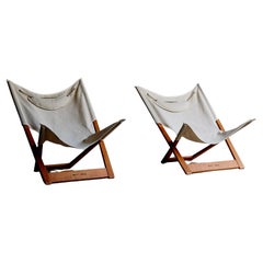 1960's Safari Chairs By Hyllinge, Denmark
