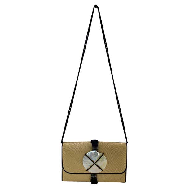 Ysl Rattan 1960s Saint Laurent Rive Gauche Rattan Woven Wicker Shell Accordion Bag ...