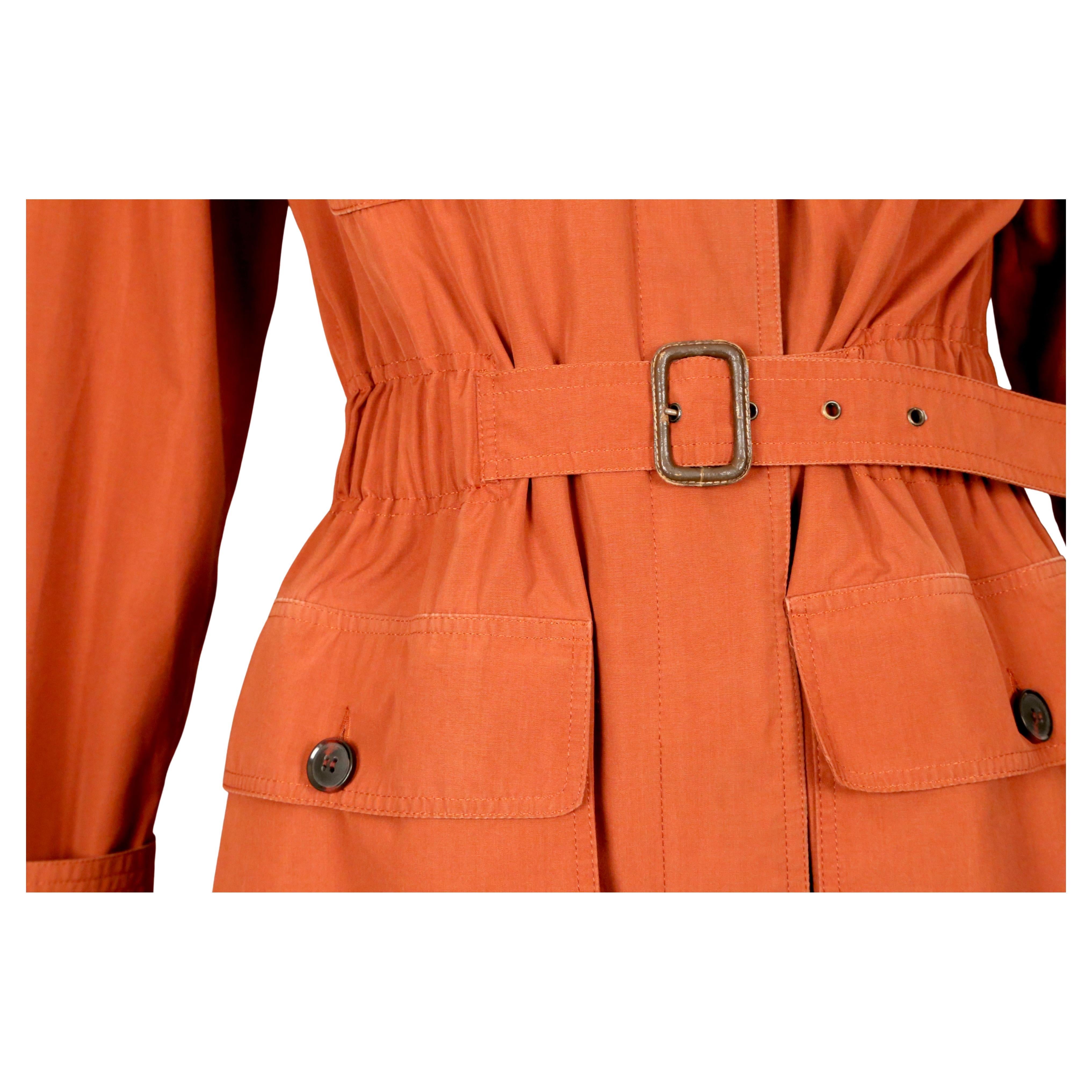 1973 SAINT LAURENT rust safari RUNWAY trench coat 6