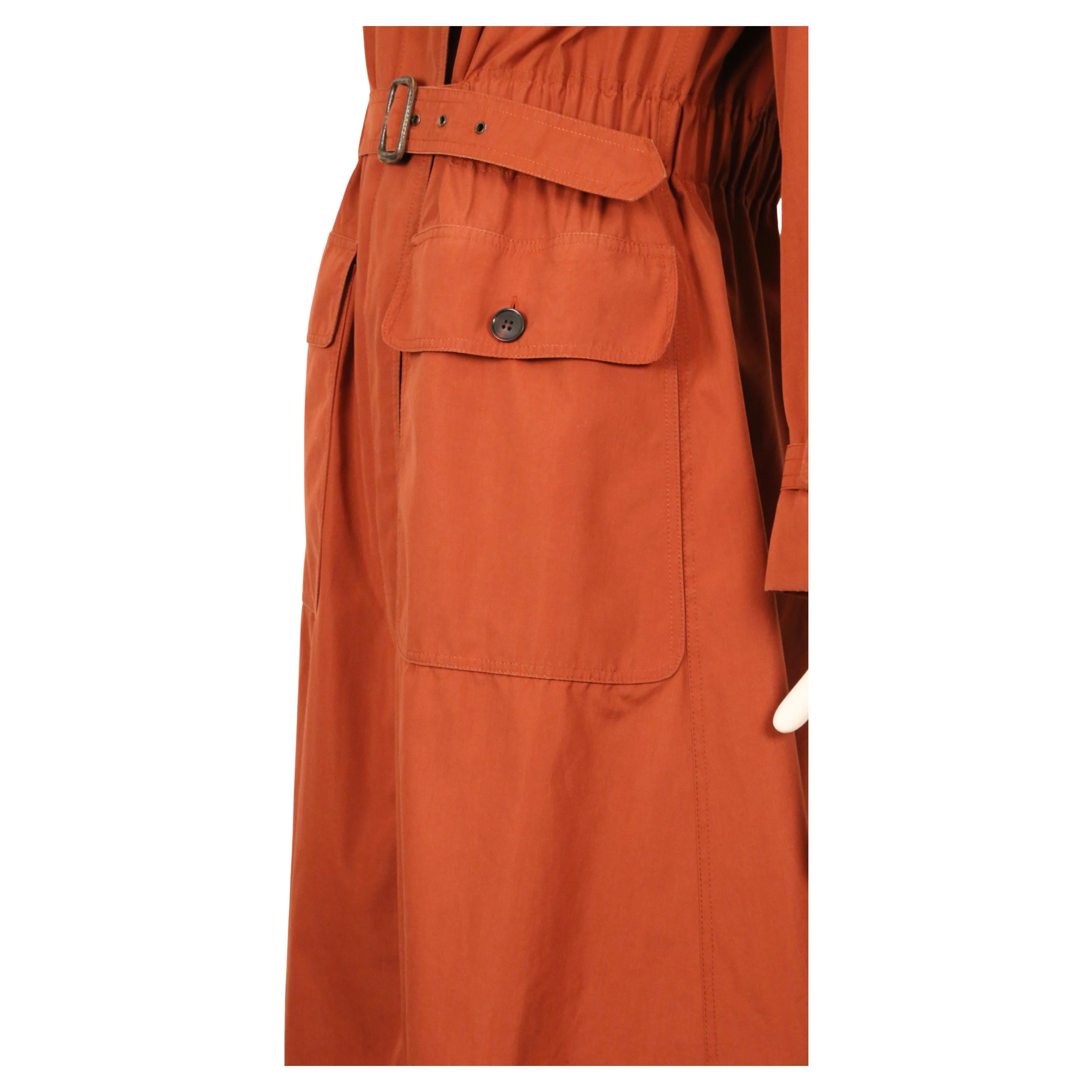 1973 SAINT LAURENT rust safari RUNWAY trench coat 7