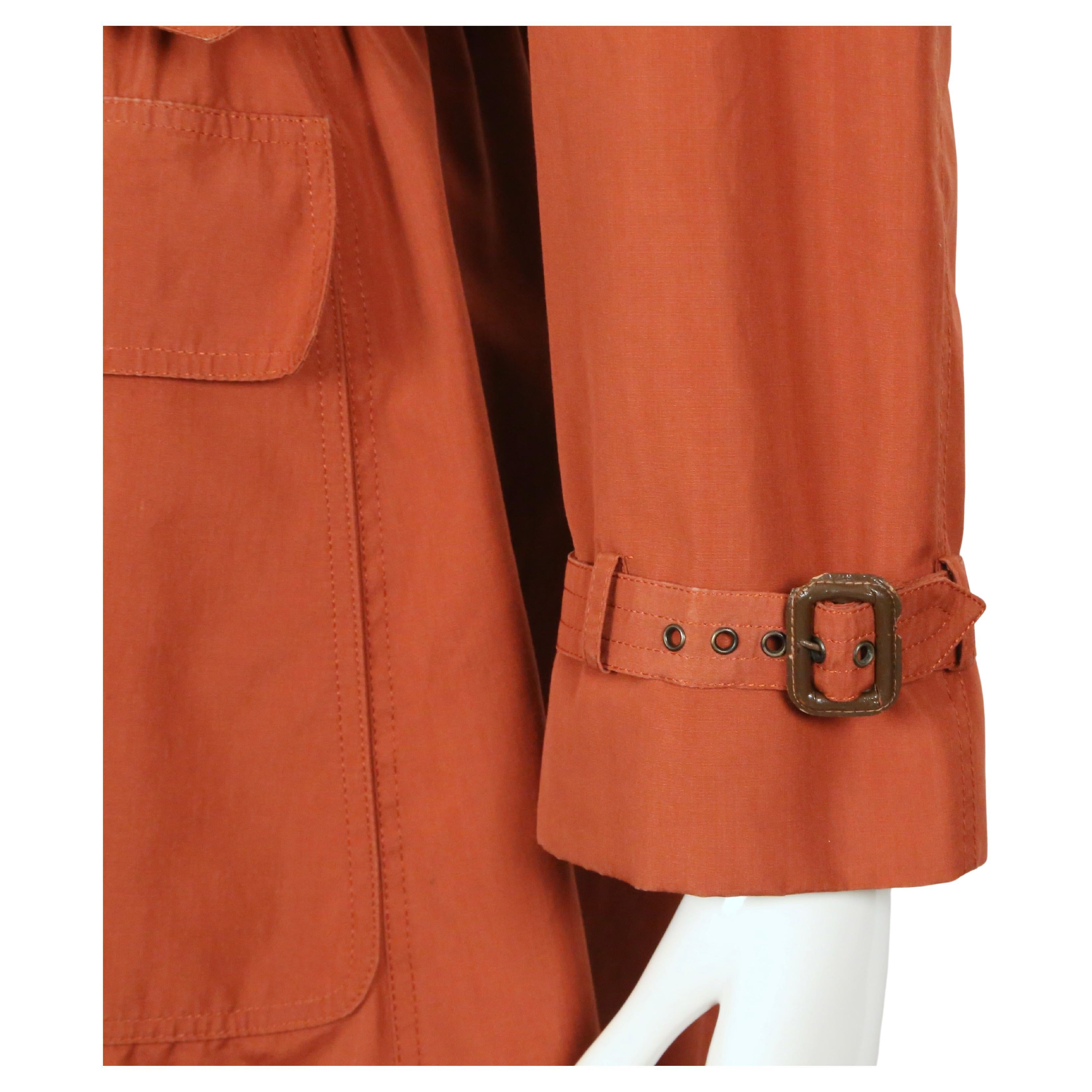 1973 SAINT LAURENT rust safari RUNWAY trench coat 8