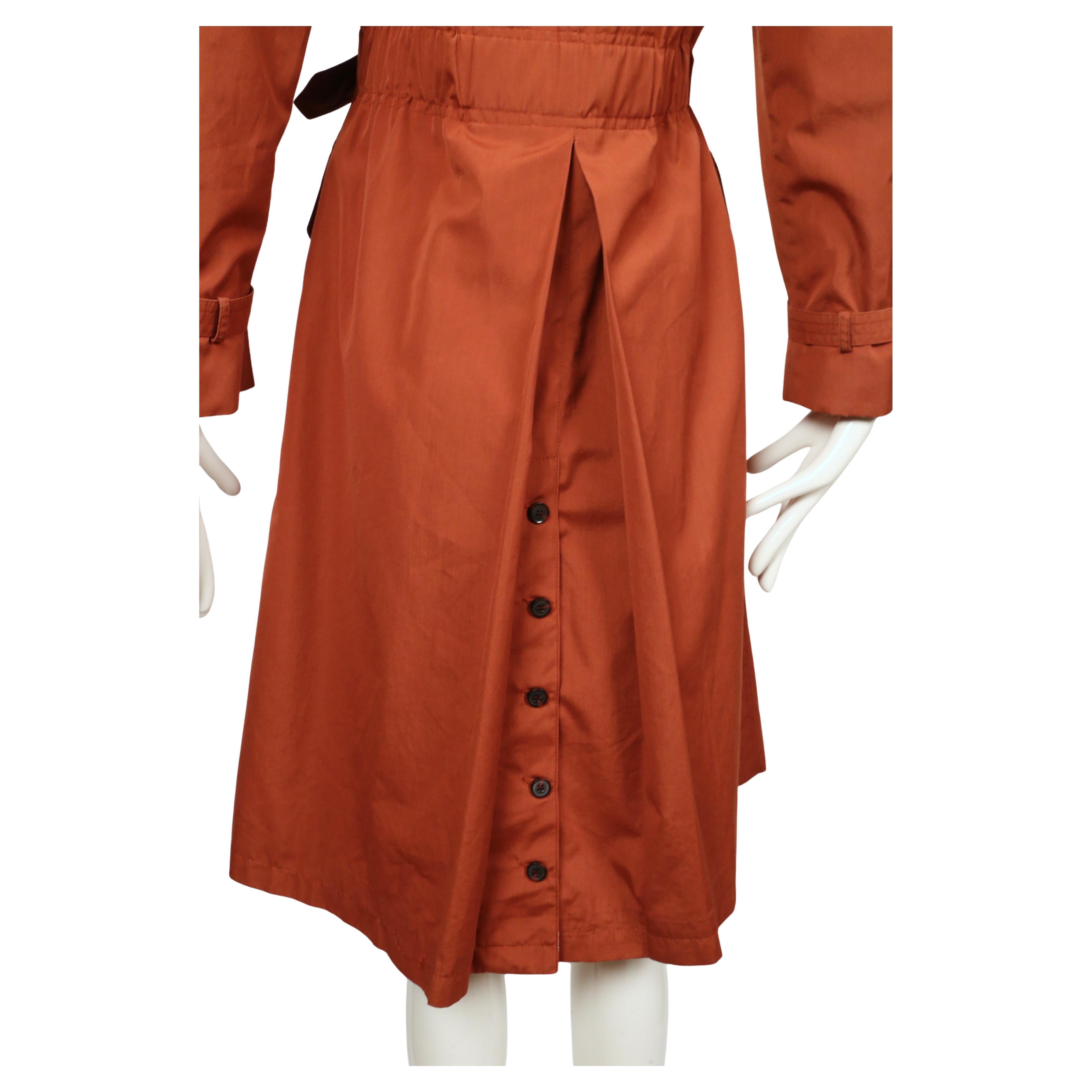 1973 SAINT LAURENT rust safari RUNWAY trench coat 9