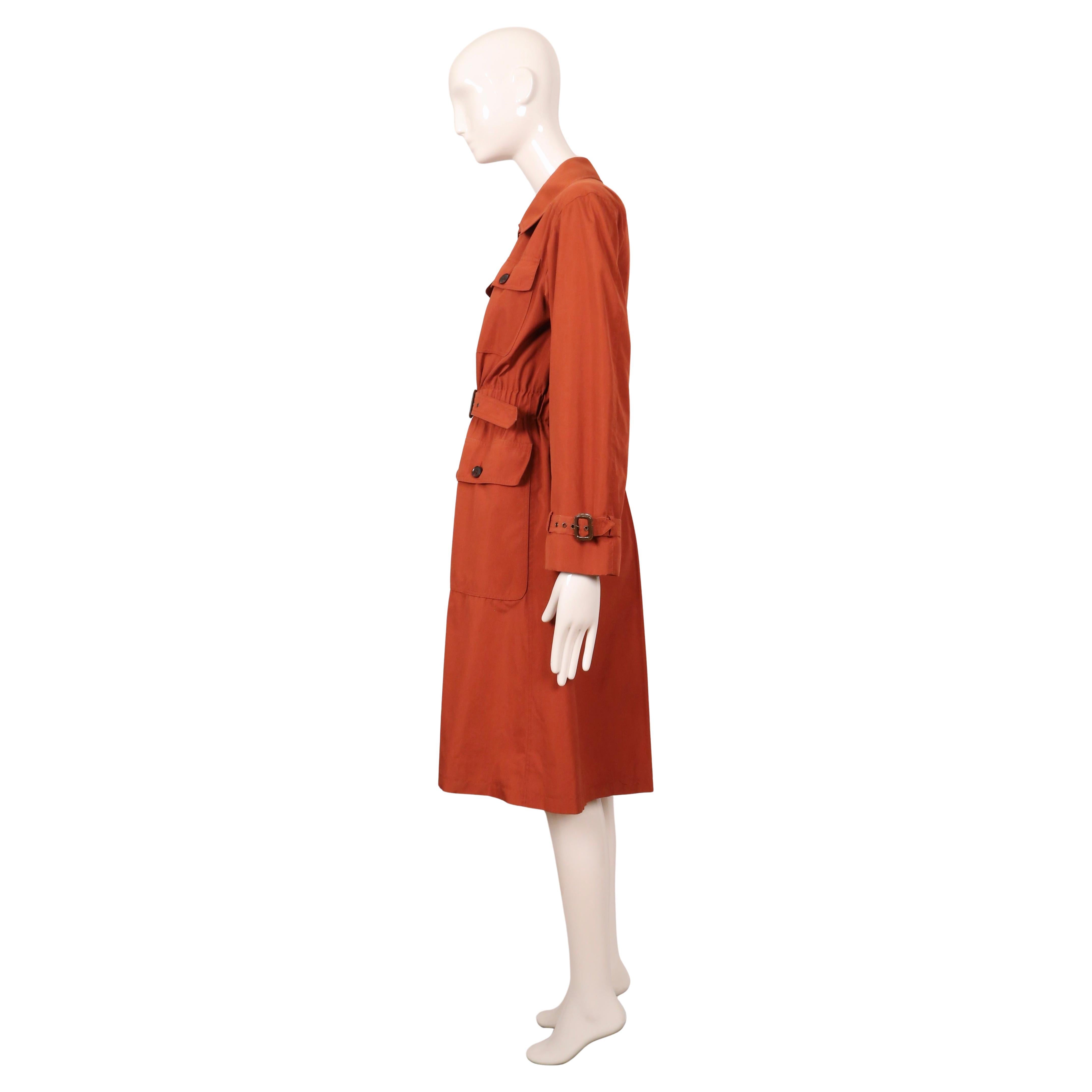 1973 SAINT LAURENT rust safari RUNWAY trench coat 1