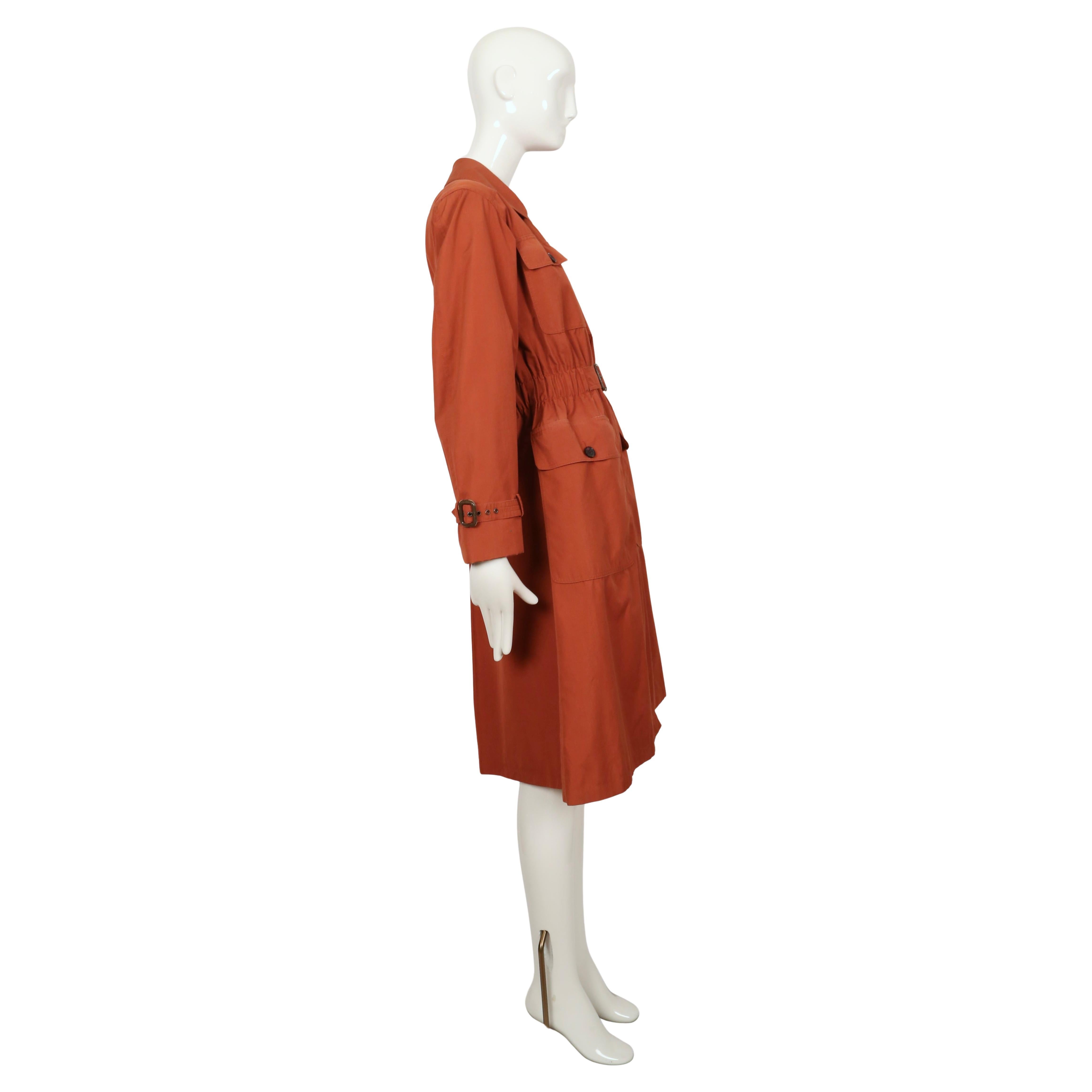 1973 SAINT LAURENT rust safari RUNWAY trench coat 3