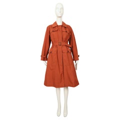 1973 SAINT LAURENT rust safari RUNWAY trench coat