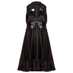 Vintage 1960s Saks 5th Avenue Black Baby Doll Dress