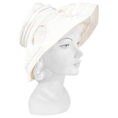 1960s Saks Fifth Ave Off-White Fashion Hat