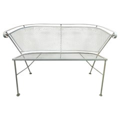 1960s Salterini Style Wrought Iron Garden Patio Settee