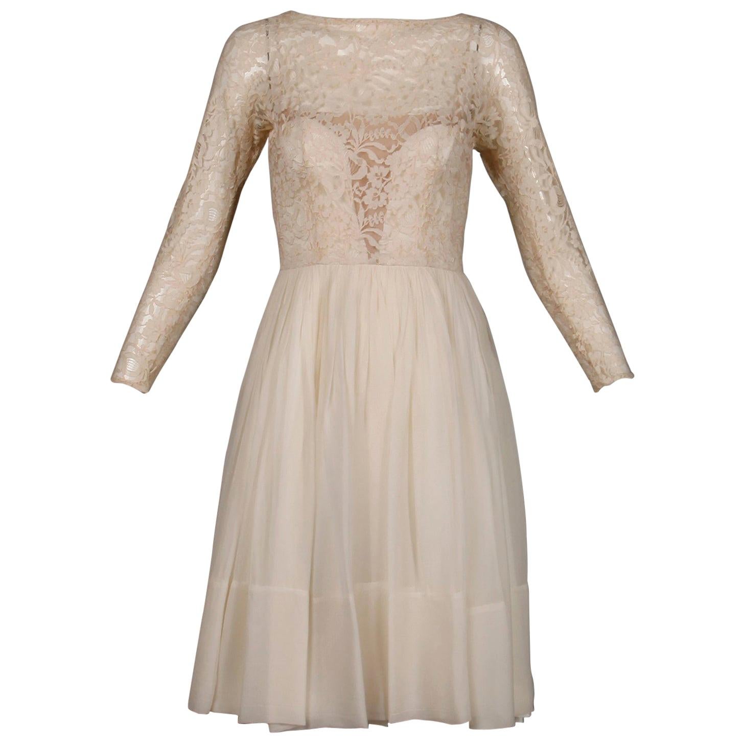 vintage cream dress