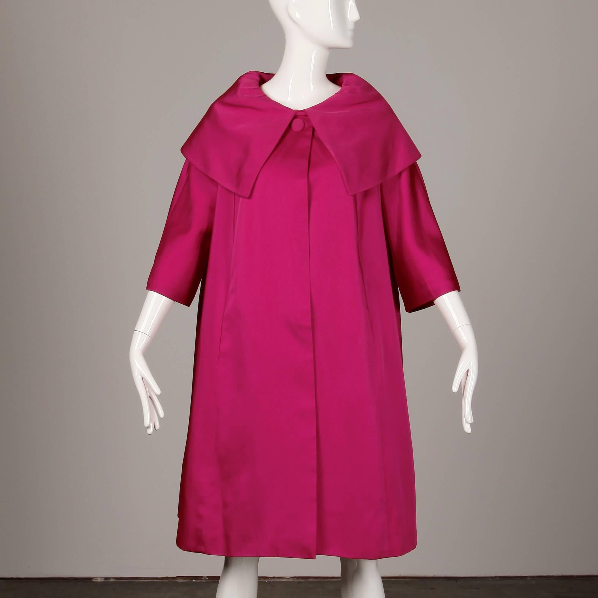 fuchsia pink coat