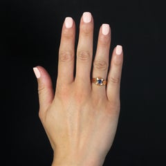 1960s Sapphire 18 Karat Yellow Gold Bangle Ring