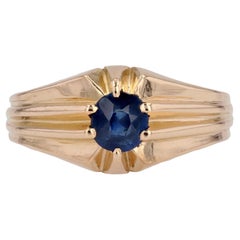 1960s Sapphire 18 Karat Yellow Gold Bangle Ring