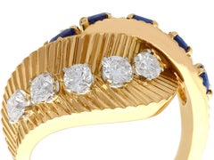 1960s Sapphire and Diamond Yellow Gold Ring by Van Cleef & Arpels