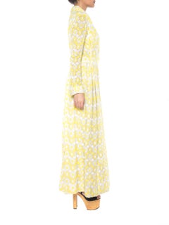 1960S SARFF ZUMPANO Acrylic Yellow And White Daisy Embroidered Maxi Dress  For Sale at 1stDibs | roland mouret dresses