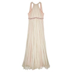 1960s Sarmi Silk Chiffon and Beaded Ballerina Dress